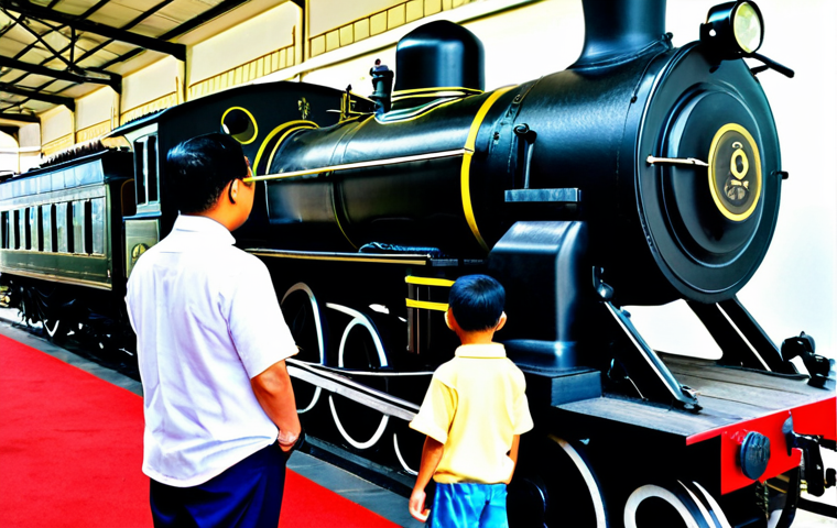 브루나이 철도 역사 - Muara Coal Mine Ruins**

`A serene landscape featuring the remnants of the Muara coal mine, fully cl...